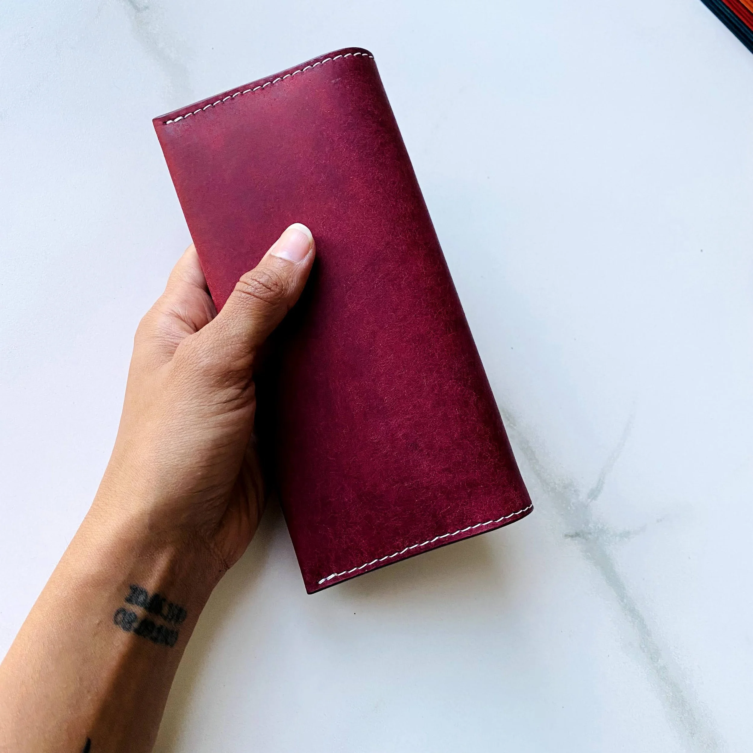 Long online leather wallet